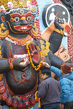 A Hindu shrine in Kathmandu, Nepal, Asia