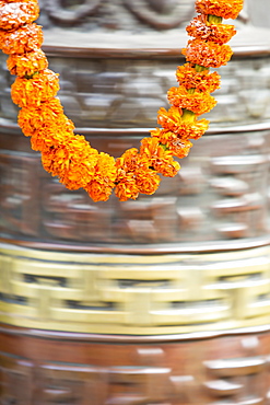 Prayer wheels at the Boudhanath Stupa, one of the holiest Buddhist sites in Kathmandu, Nepal, Asia