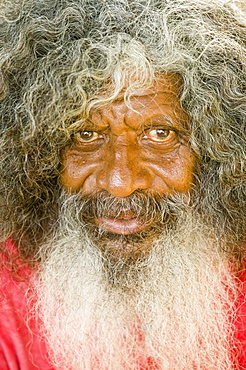 Elderly man on Funafuti atoll, Tuvalu, Pacific