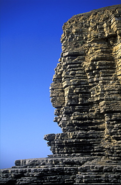 Sedimentary cliffs, Nash Point, Heritage Coast, Vale of Glamorgan, Wales, UK         (rr)