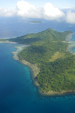 Aerial view of Chuuk island, Federated States of Micronesia, Caroline Islands, Micronesia, Pacific Ocean, Pacific