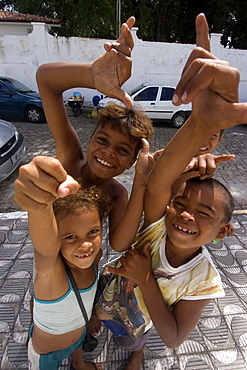 Children on the streets of Natal, Brazil, South America