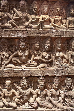 Stone carvings, Angkor Wat, UNESCO World Heritage Site, Siem Reap, Cambodia, Indochina, Southeast Asia, Asia 