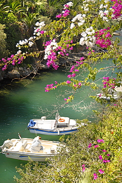 boats, estuary. Greece