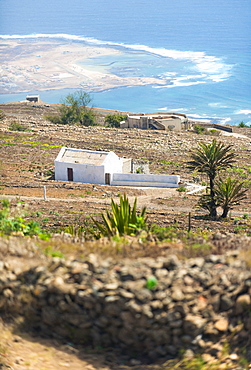 04/04/2009. Cape Verde, Cabo Verde, São Vicente, Mindelo,  Monte VerdeSao Pedro, View from Monte Verde towards Praia Grande. Mindelo, Mt Verde, Sao Vicente Island. Cape Verde Islands