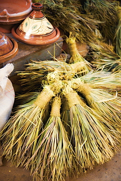 10/04/2009. Moroco, Agadir, Taroudant, Souks, market, stalls, grains, herbs and vegetables. Taroudant, Souks, Agadir. Morocco