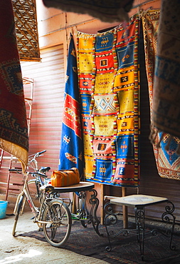 10/04/2009. Moroco, Agadir, Taroudant, Souks, market, stalls, grains, herbs and fabrics. Taroudant, Souks, Agadir. Morocco