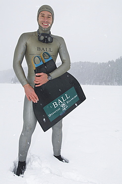 Gillieume Nery world record holder at the Oslo Ice Challenge 2009. Oslo, Norway