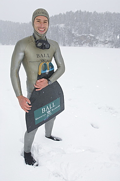 Gillieume Nery world record holder at the Oslo Ice Challenge 2009. Oslo, Norway