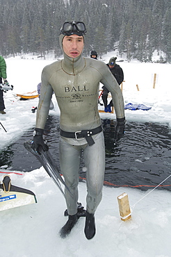 Gillieume Nery world record holder and Champion during the Oslo Ice Challenge 2009. Oslo, Norway