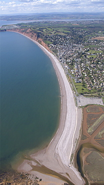 River Otter outlet wqith Bugleigh Salterton . Devon, UK