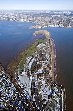 Dawlish Warren with Snow. Devon, UK