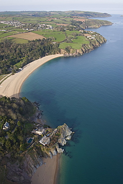 views over the cliffs near Blackpool. South Devon. UK