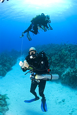 Technical Divers using Trimix, Rebreathers and technical diving equipment, Divetech, Grand Cayman, Cayman Islands, Caribbean