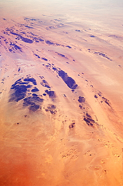 from 35,000 feet in the air, the Sahara Desert looks more like the surface of Mars. Sahara Desert, Libya, North Africa