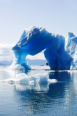 Icebergs calved from the LeConte Glacier just outside Petersburg, Southeast Alaska, USA. Pacific Ocean.  