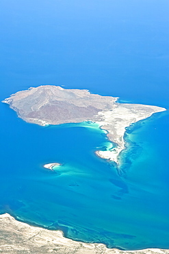 Aerial view of Isla Coronado in the Gulf of California (Sea of Cortez), on the eastern side of the Baja California Peninsula, Baja California Sur, Mexico