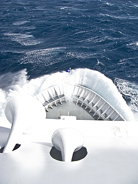 Views of rough seas in the Bransfield Strait between the South Shetland Islands and Antarctic Peninsula