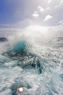 Views of rough seas in the Bransfield Strait between the South Shetland Islands and Antarctic Peninsula