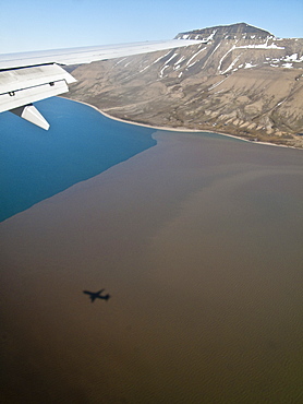 Aerial view of Spitsbergen, Svalbard, Norway