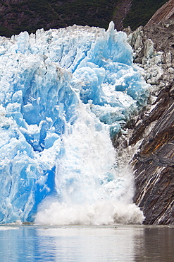 South Sawyer Glacier calving in Tracy Arm - Fords Terror Wilderness area in Southeast Alaska, USA, Pacific Ocean