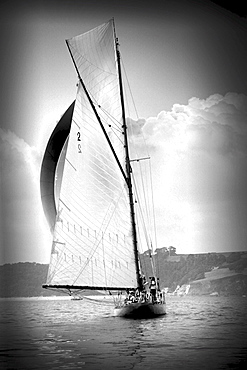 Yachts. Classic Boats, Sailing River Dart, Dartmouth, Devon.