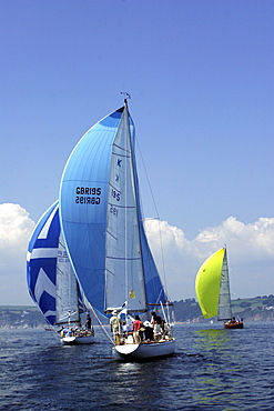 Yachts. Classic Boats, Sailing River Dart, Dartmouth, Devon.