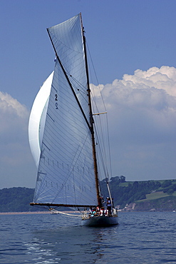 Yachts. Classic Boats, Sailing River Dart, Dartmouth, Devon.